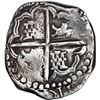 Image 2 : BOLIVIA, Potosí, cob 4 reales, Philip IV, assayer T (late 1620s), "flat" lions.