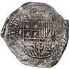 Image 1 : BOLIVIA, Potosí, cob 8 reales, (1651) E, three dots after date (extremely rare), with crowned-L coun