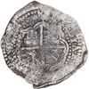 Image 2 : BOLIVIA, Potosí, cob 8 reales, (1651) E, three dots after date (extremely rare), with crowned-L coun