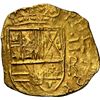 Image 1 : COLOMBIA, Bogotá, gold cob 2 escudos, 1649, assayer R below denomination II to right, mintmark NR to