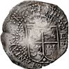 Image 2 : BOLIVIA, Potosí, cob 8 reales, 1652 E, Transitional Type VIII/A, NGC AU details / saltwater damage (