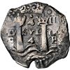 Image 1 : BOLIVIA, Potosí, cob 4 reales, 1652 E, transitional McLean Type I, NGC VF details / saltwater damage