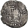 Image 2 : BOLIVIA, Potosí, cob 8 reales, 1653 E, PH at top, •pomegranate• above cross, NGC X