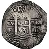 Image 1 : BOLIVIA, Potosí, cob 8 reales, 1653 E, •PH• at top, •:pomegranate:[x=#822