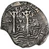 Image 1 : BOLIVIA, Potosí, cob 8 reales, 1653 E, •PH• at top, •pomegranate[x=#8226/