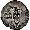 Image 1 : BOLIVIA, Potosí, cob 8 reales, 1654 E, •PH• at top, •pomegranate[x=#8226/