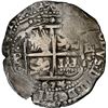 Image 2 : BOLIVIA, Potosí, cob 8 reales, 1654 E, •PH• at top, •pomegranate[x=#8226/