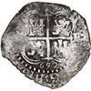 Image 2 : BOLIVIA, Potosí, cob 4 reales, 1652 E, post-transitional (McLean Type III), 1-PH-6 at top, NGC VF de