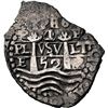 Image 1 : BOLIVIA, Potosí, cob 1 real, 1652 E, post-transitional (McLean transitional Type VII), 1-PH-6 at top