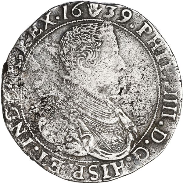 NETHERLANDS (Spanish), Brabant, Antwerp mint, portrait ducatoon, Philip IV, 1639.