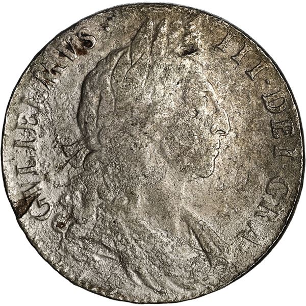 GREAT BRITAIN, London, England, half crown, William III, 1696, ordinary harp.
