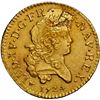 Image 1 : FRANCE, Montpellier mint, gold louis d'or Mirliton, Louis XV, 1724-N, long palm branches, with encru