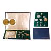 Image 1 : VARIOUS COUNTRIES, original promotional set of one Dutch gold ducat, two Dutch ducatoons, three Mexi