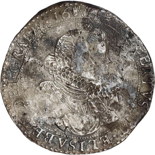 SPANISH NETHERLANDS, Brabant, Antwerp mint, portrait ducatoon, Albert and Isabel, 1619.