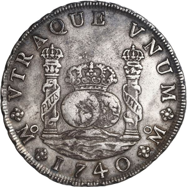 MEXICO, Mexico City, pillar 8 reales, Philip V, 1740 MF, ex-Brameld.