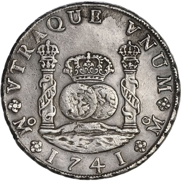 MEXICO, Mexico City, pillar 8 reales, Philip V, 1741 MF.