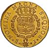 Image 2 : CHILE, Santiago, gold bust 8 escudos, Ferdinand VI, 1751 J, NGC UNC details / obv scratched (Shipwre
