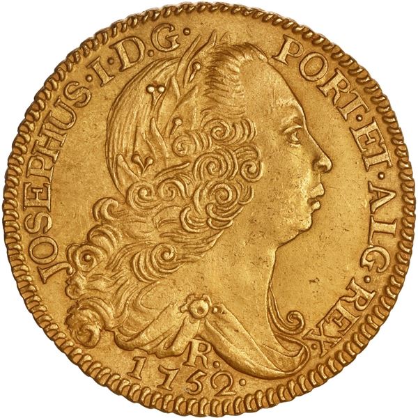 BRAZIL, Rio, gold 6400 reis, José I, 1752-R.
