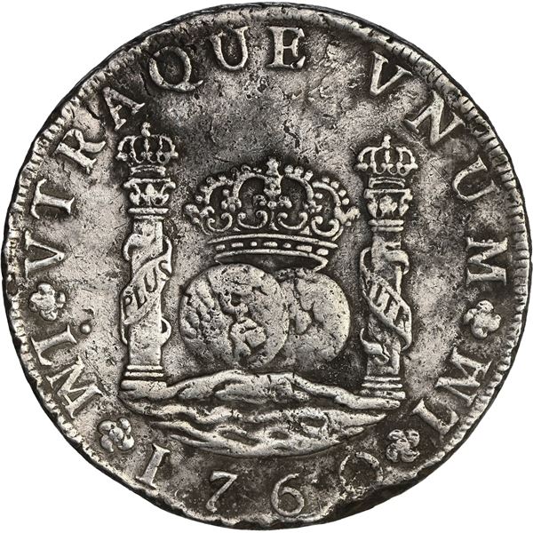 PERU, Lima, pillar 8 reales, Charles III, 1760 JM.