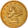Image 1 : UNITED STATES, Philadelphia mint, gold $2½ coronet Liberty "quarter eagle," 1843, with pinch of gold