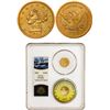 Image 3 : UNITED STATES, Philadelphia mint, gold $2½ coronet Liberty "quarter eagle," 1843, with pinch of gold
