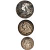 Image 1 : GREAT BRITAIN, London, denomination set of three coins (half crown 1900, florin 1900, and shilling 1