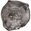Image 1 : MEXICO, Mexico City, cob 8 reales, 1653 P, with chopmark and test-cuts from circulation in Asia.