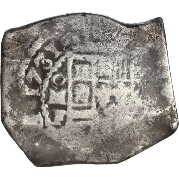 MEXICO, Mexico City, cob 8 reales, 1731 F, ex-Hubbard.