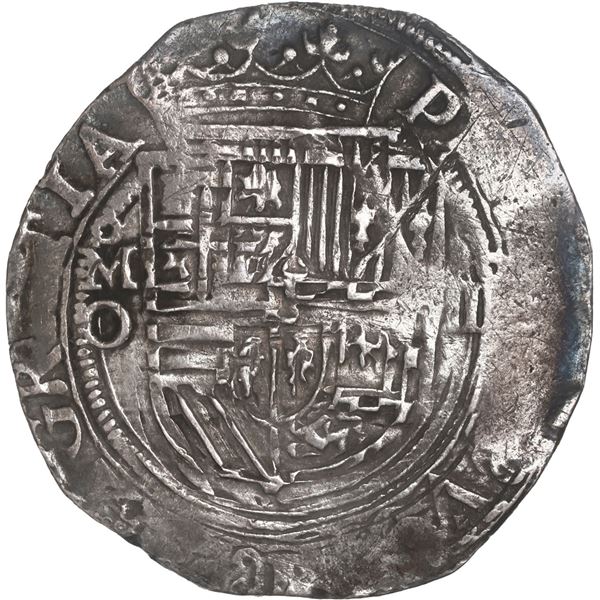 MEXICO, Mexico City, cob 4 reales, Philip II, assayer O below mintmark oM to left, ex-Hubbard, ex-Su