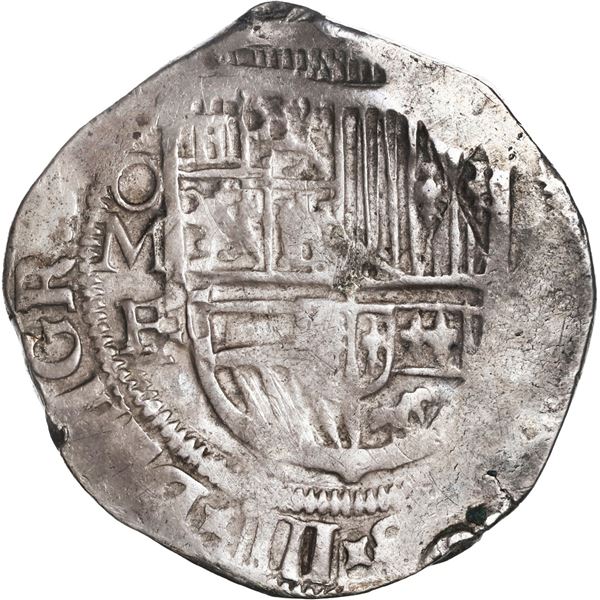 MEXICO, Mexico City, cob 4 reales, Philip III, assayer F (pre-dated type), ex-Hubbard.