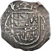 Image 1 : MEXICO, Mexico City, cob 1 real, Philip III, assayer F (pre-dated type), reverse struck from a ½-rea