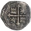 Image 2 : MEXICO, Mexico City, cob ½ real, Philip II, assayer F to right, mintmark oM to left, new monogram wi