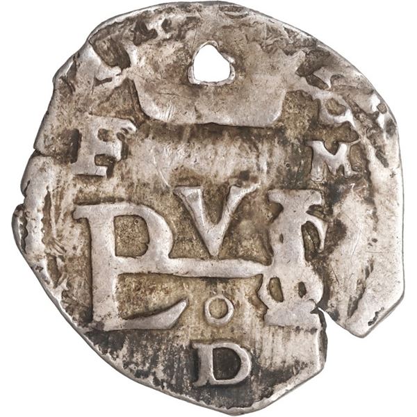MEXICO, Mexico City, cob ½ real, Philip III, assayers F-oD, with F at top left, oM at top right, and