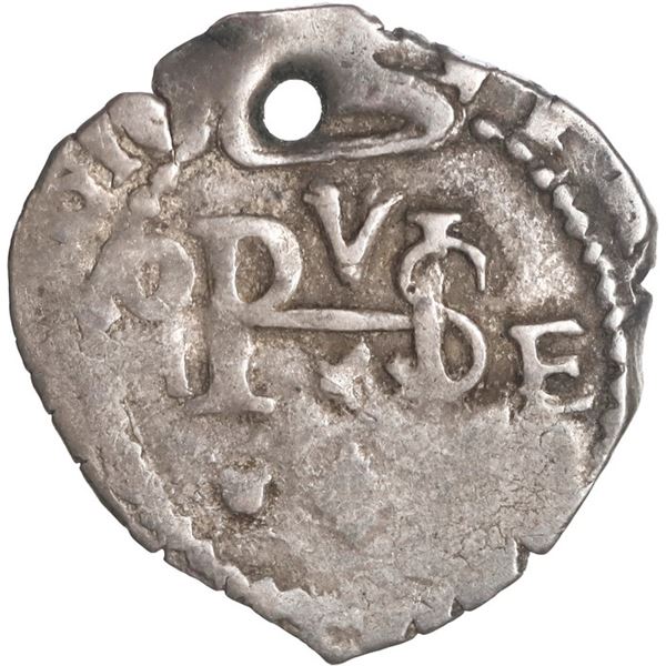 MEXICO, Mexico City, cob ½ real, 1616/5 F, extremely rare, ex-Hubbard.