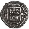 Image 1 : PERU, Lima, cob ¼ real, Philip II, assayer I to left, * to right of castle, rare.