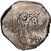 Image 1 : PERU, Lima, cob 8 reales, 1742 V.