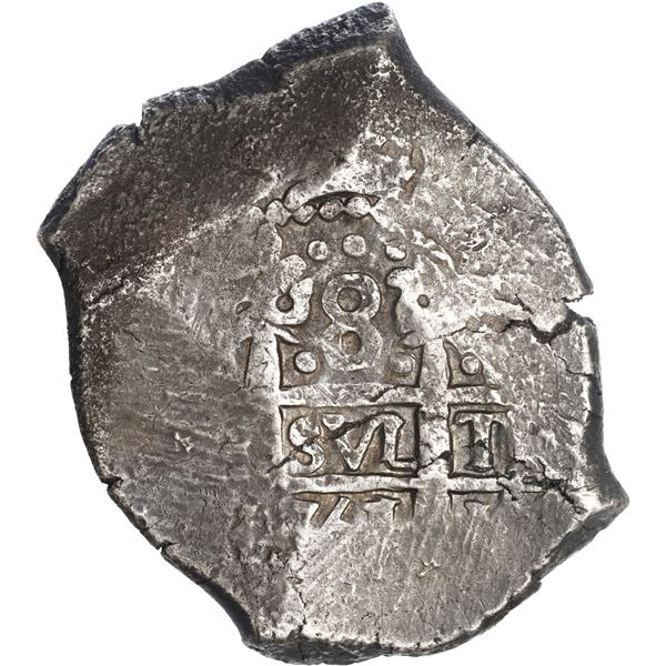 PERU, Lima, cob 8 reales, 1751 (R).