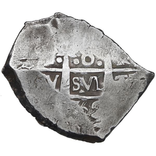 PERU, Lima, cob 8 reales, 1752 R, rare.