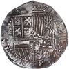 Image 1 : BOLIVIA, Potosí, cob 8 reales, Philip II, assayer B (late 3rd period).