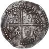 Image 2 : BOLIVIA, Potosí, cob 8 reales, Philip II, assayer B (late 3rd period).