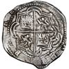 Image 2 : BOLIVIA, Potosí, cob 8 reales, Philip II, assayer B (5th period, early style).