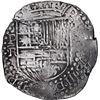 Image 1 : BOLIVIA, Potosí, cob 8 reales, Philip III, assayer R (curved leg), ex-Sellschopp (Plate), Grunthal-S