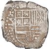 Image 1 : BOLIVIA, Potosí, cob 8 reales, 1628 T, "hunched over" lions, PCGS VF25.