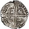 Image 2 : BOLIVIA, Potosí, cob 8 reales, Philip IV, assayer T (late 1620s), "hunched over" lions.