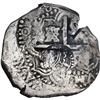 Image 2 : BOLIVIA, Potosí, cob 8 reales, 1648 Z/R, with crown-alone countermark (extremely rare variety) on cr