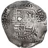 Image 1 : BOLIVIA, Potosí, cob 8 reales, 1650 O, with two crowned-O countermarks on the cross side.