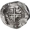 Image 2 : BOLIVIA, Potosí, cob 8 reales, 1650 O, with two crowned-O countermarks on the cross side.