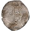 Image 2 : BOLIVIA, Potosí, cob 8 reales, 1650 (modern 5, with dots, date at 11 to 1 o'clock) O, with crowned-[