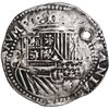 Image 1 : BOLIVIA, Potosí, cob 4 reales, Philip II, assayer C below erased B or B/L, very rare.