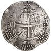 Image 2 : BOLIVIA, Potosí, cob 8 reales, 1652 E, post-transitional (Transitional Type VIII/B), 1-PH-6 at top.